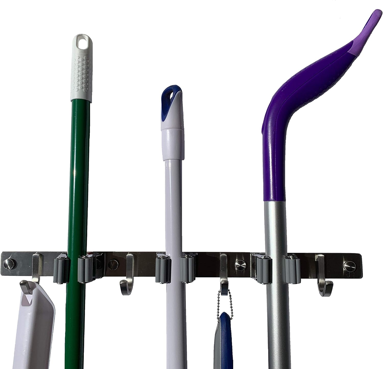 One-Day Sale: Up to 40% Off MYBROOMHOLDER Stud Mount Broom Holder - Stainless Steel Organizer (3 Handle and 4 Hooks) for Mop Dustpan Closet Storage Utility Rack Kitchen Tool Cabinet Door Wall Hanger 🔥 Hot Deals MYBROOMHOLDER Stud Mount Broom Holder - Stainless Steel Organizer (3 Handle and 4 Hooks) for Mop Dustpan Closet Storage Utility Rack Kitchen Tool Cabinet Door Wall Hanger