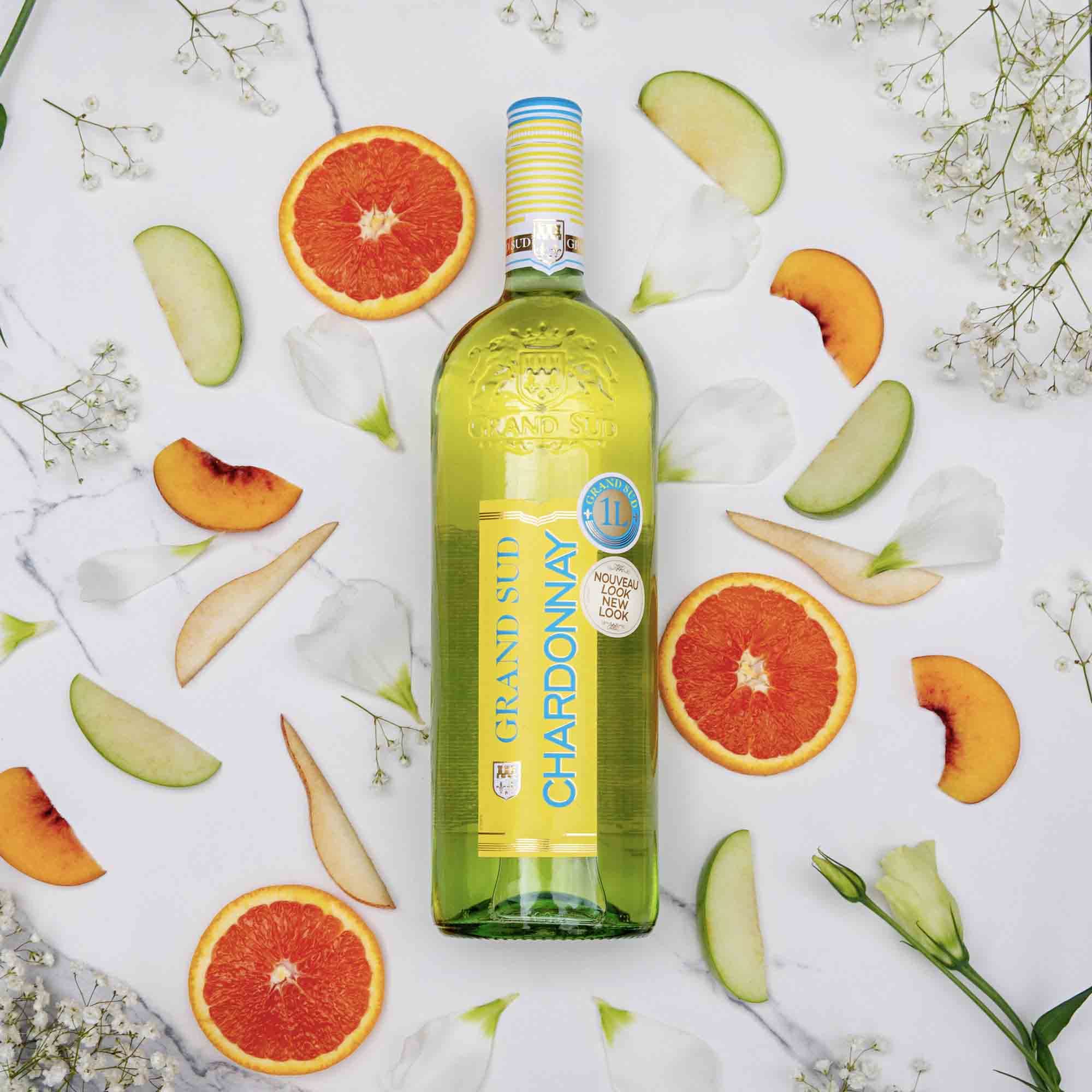 Grand Sud - Chardonnay aus Süd-Frankreich - Sortentypischer Trocken Weißwein (6 x 1 L)