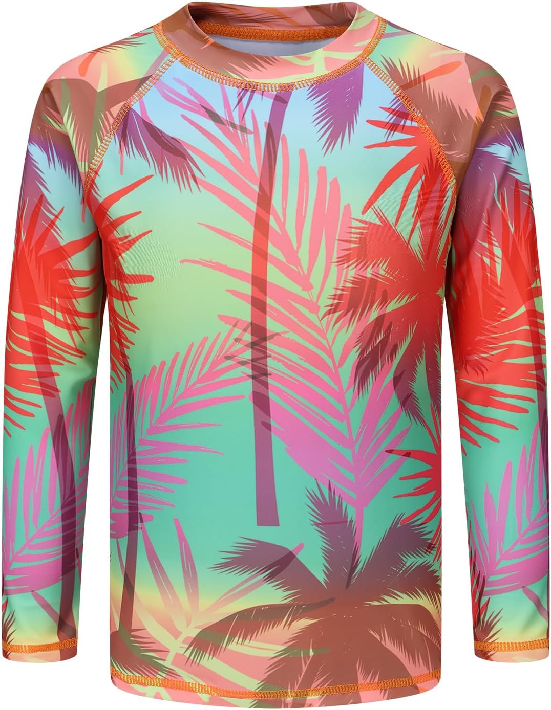 Girls Long Sleeve Swim Shirt Rash Guard Swimsuits for Girls UPF 50+ Sun Protection Bathing Suit Hawaiian Swimwear 3-16 Years