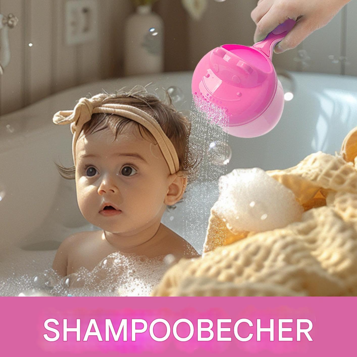 Tazza da bagno per neonati per il bagno, tazza da bagno per bambini | Versatore ispessito a cartone animato sicuro per lavare i capelli e fare il bagno ai bambini, doccia, lavandino