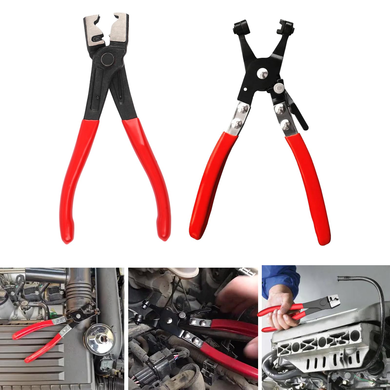 2 Pinces Pour Durites Voiture En Acier Carbone - Pour Serrer/desserrer Colliers, Diamètre 5-50 Mm - Outil De Réparation Auto
