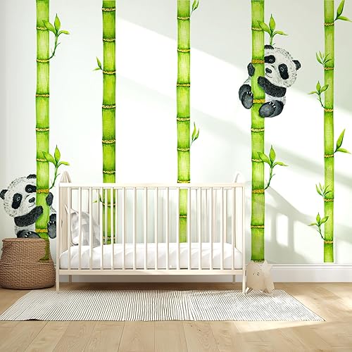 Panda Wall Decals Peel and Stick - Cute Baby Panda