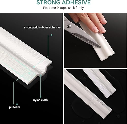 Miniatura 3 de MOPMS Barrido de tapón de corriente, burlete resistente a la intemperie para puerta, tira de sellado de ventana, autoadhisiva, insonorizada,