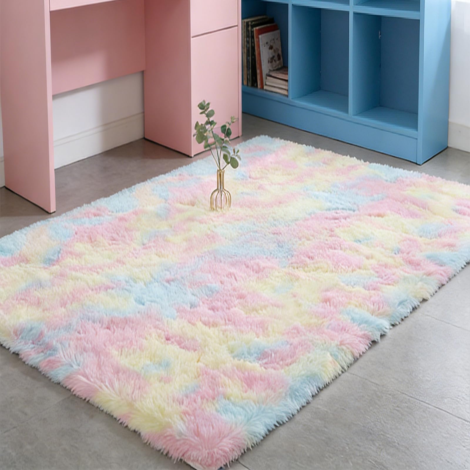 Tapis de salon moderne design shaggy de qualité supérieure 125x380 cm