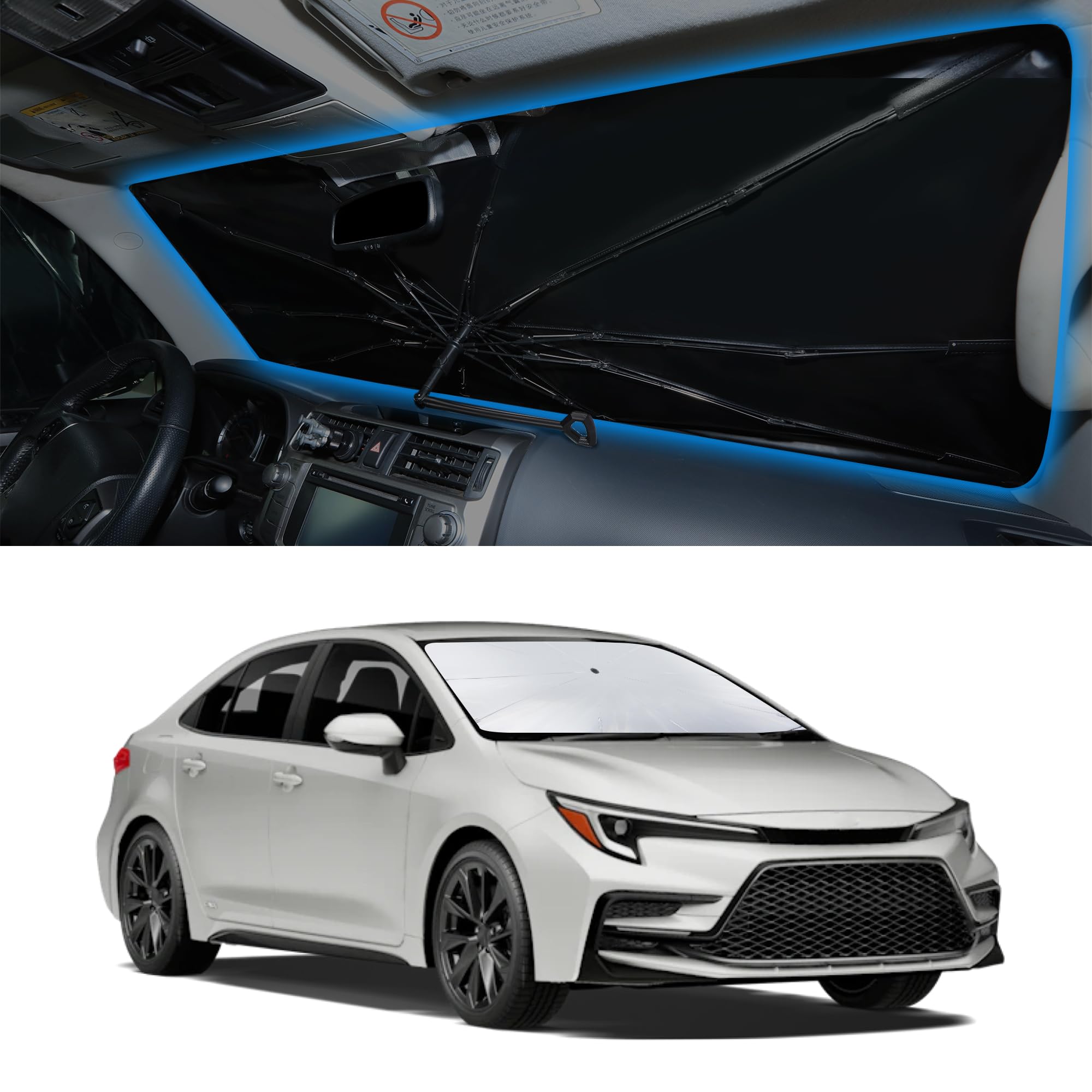 Windshield Sun Shade Umbrella for 2020-2026 Toyota Corolla