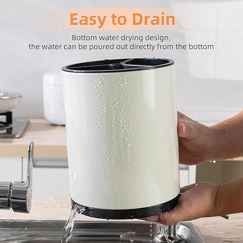 Miniatura 6 de Soporte para utensilios de cocina, extra grande, giratorio de 360, para encimera, organizador de acero inoxidable, almacenamiento de cubiertos,