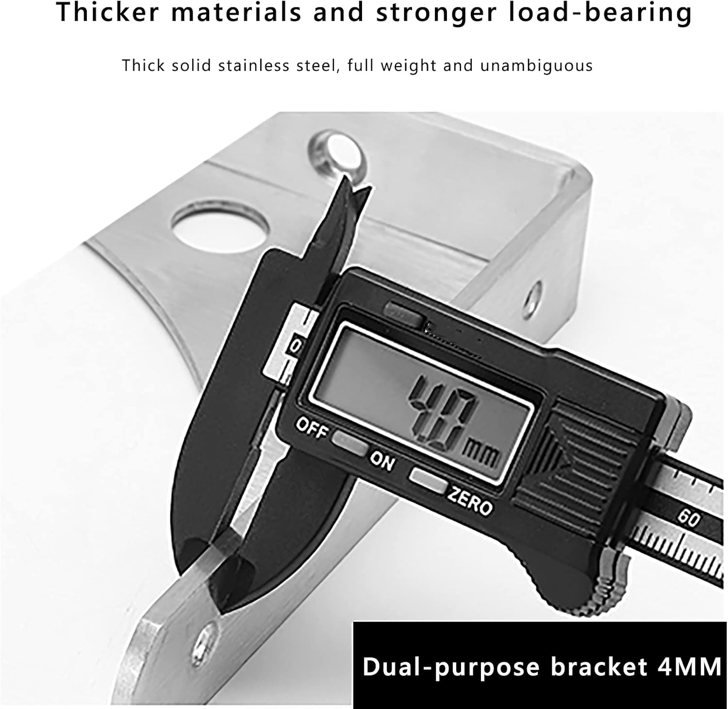 Shelf Brackets, with Screws - 2 Pack Metal Shelf Bracket,Shelf Support Angle Brackets for Shelves, L Brackets for Table Work Bench, Space Saving Max Load 242 lb