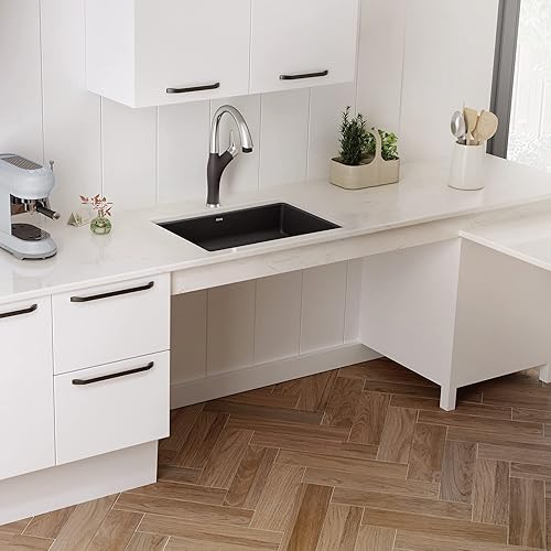 Miniatura 2 de BLANCO, Cinder 442539 PRECIS SILGRANIT - Fregadero de cocina empotrado compatible con la ADA, 25 x 18 pulgadas