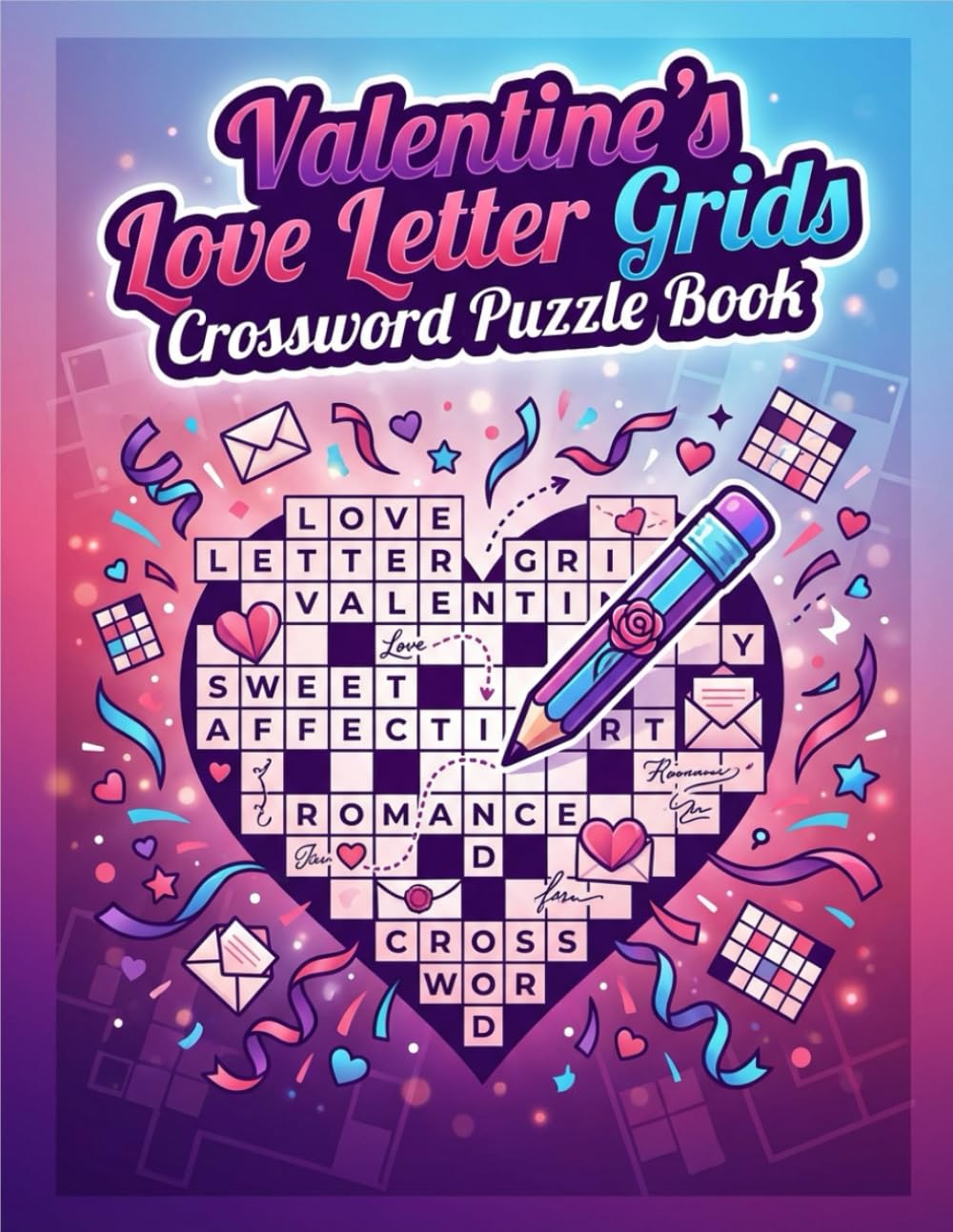 Valentine's Love Letter Grids: Crossword Puzzles