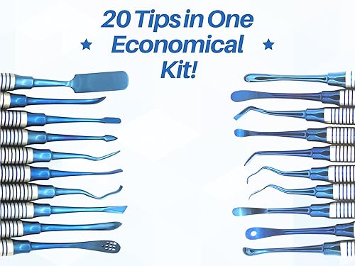 Miniatura 3 de ARTMAN INSTRUMENTS Juego de elevadores dentales periósticos – 10 piezas de elevadores de implantes de periostio en casete de acero inoxidable