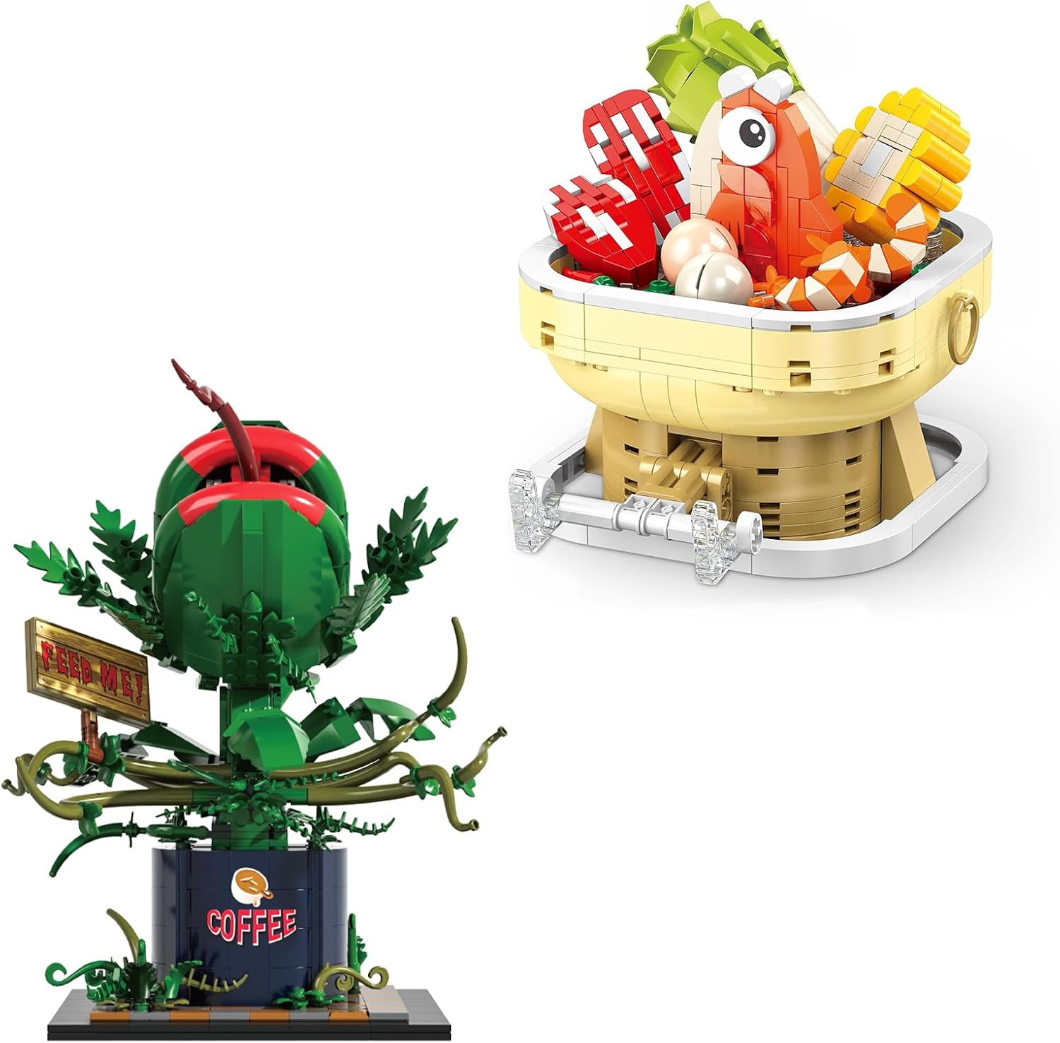 Audrey II Piranha Plant & Jumping Fish Building Set,Gifts Fathers Day Teacher Appreciation Graduation Nurses Week 2026, Birthday Gifts for Women Men Her Him Kids Son Mom Dad Daughter