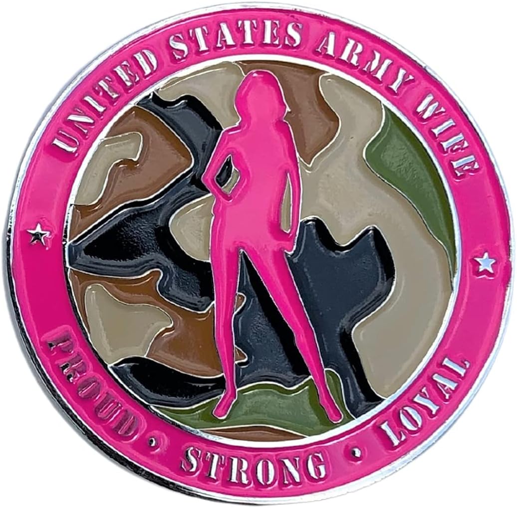 United States Army USA Proud Strong Loyal Army Wife Challenge Coin