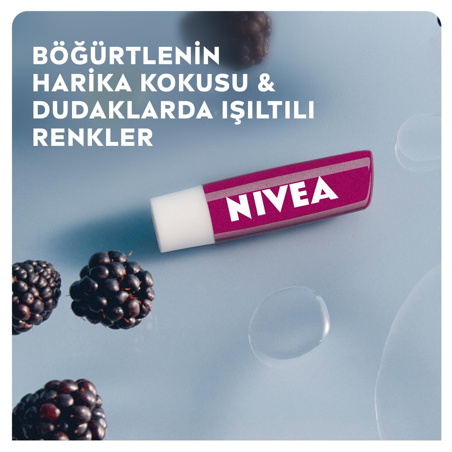 NIVEA Böğürtlen Dudak Bakım Kremi 4.8 gr, 24 Saat Nemlendirme,Böğürtlen Kokusu,Işıltılı Renk,Mineral Yağı İçermez + NIVEA Q10 Kırışıklık Karşıtı Çift Etkili Cilt Serumu 30 ml
