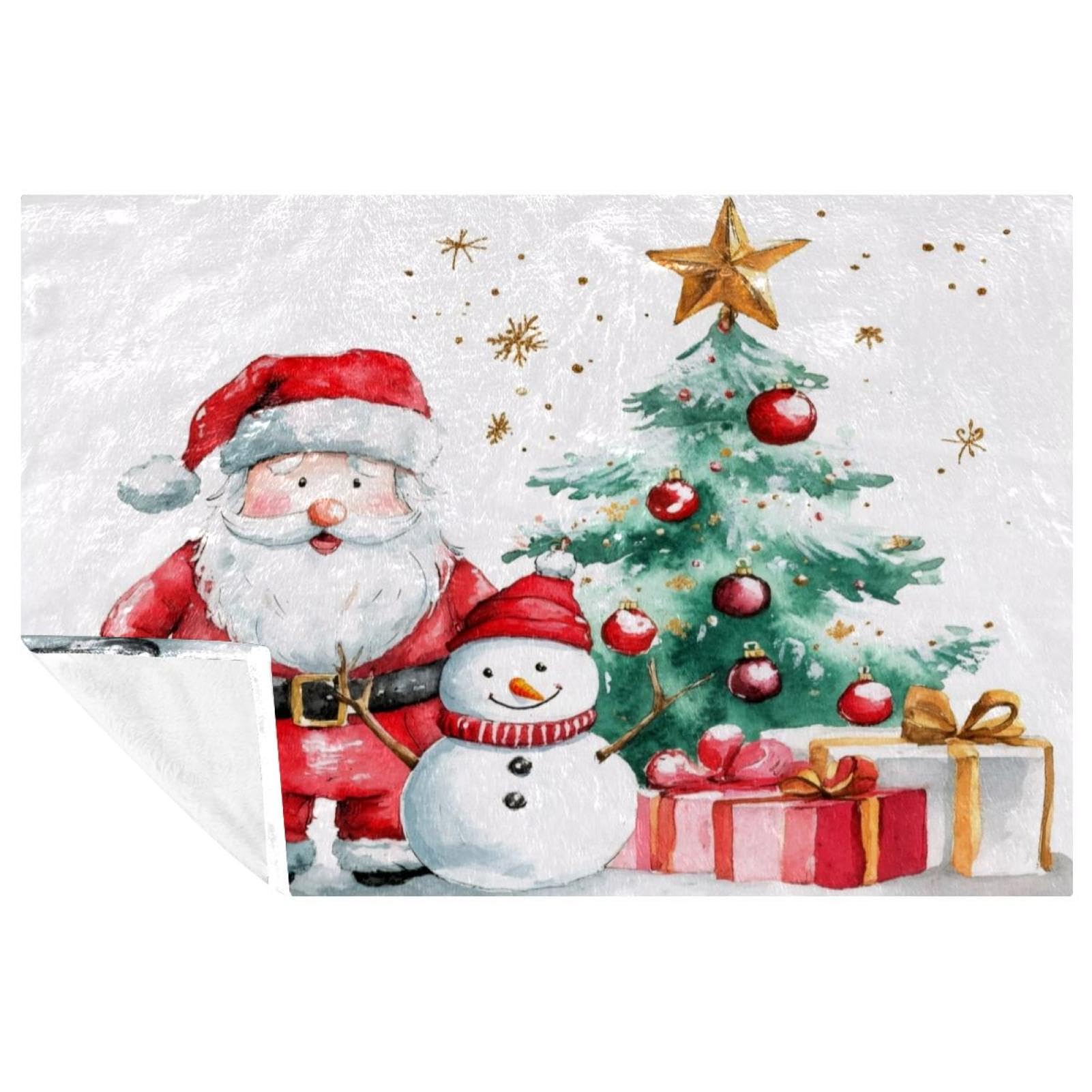 Couverture de Noël pour camping, pique-nique et soirées feu de camp