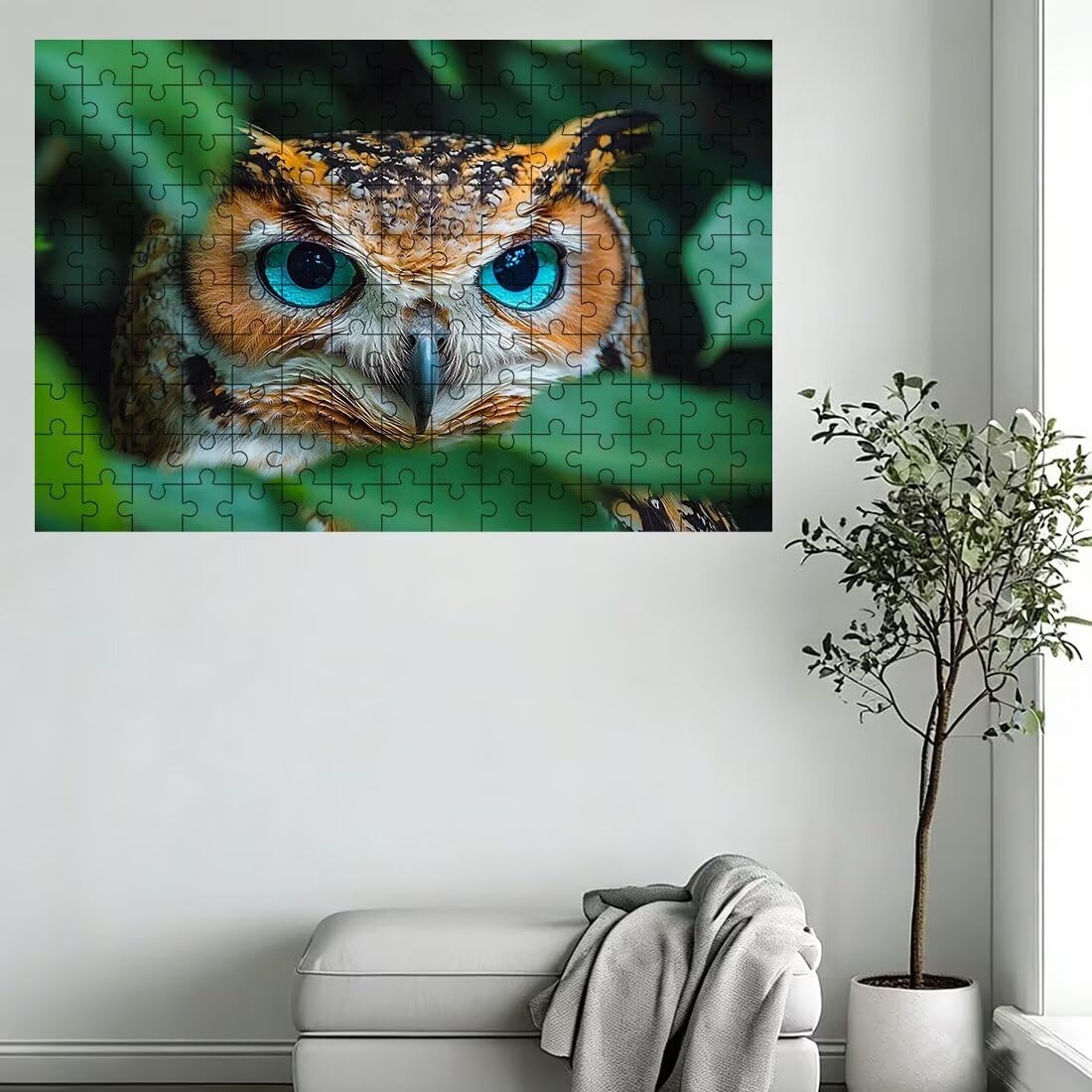 Puzzle 1500 elementów dla dorosłych, puzzle 1500 elementów sowa, fabryczne puzzle dla dorosłych z wykwintnym pudełkiem do pakowania, gry edukacyjne, duże drewniane puzzle na prezent dla kobiet