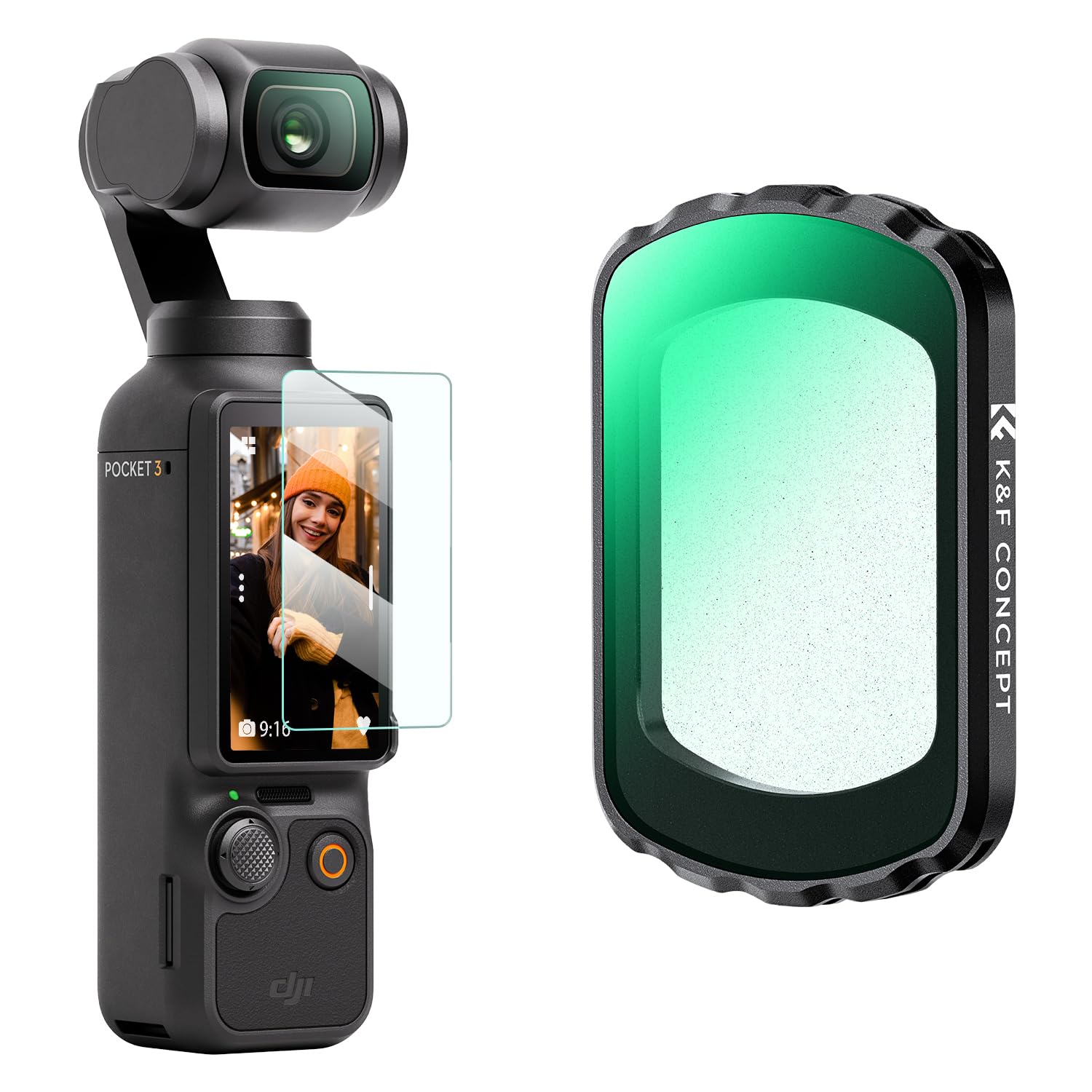 K&F CONCEPT Osmo Pocket 4/3 Filtro Magnetico,Filtri Magnetici Black Mist 1/8 Filtro Magnetico Black Diffusion 1/8 in Vetro Ottico con Nano-rivestimento Compatibile con DJI Osmo Pocket 4/3(Alluminio)