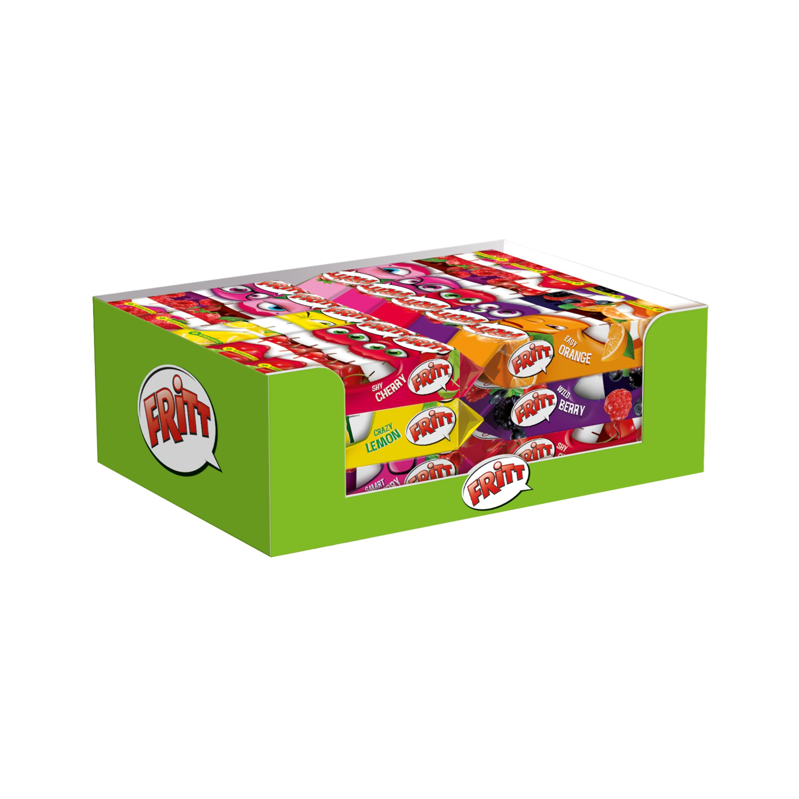FRITT Frucht 30 x 70g, Kaubonbon in 6 leckeren & fruchtigen Sorten, mit Vitamin C, Großpackung