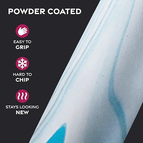 Miniatura 7 de FineDine - Botella de agua de acero inoxidable con tapa de pajilla, tapa abatible, tapa de boca ancha (32 oz), botellas de agua aisladas, mantiene