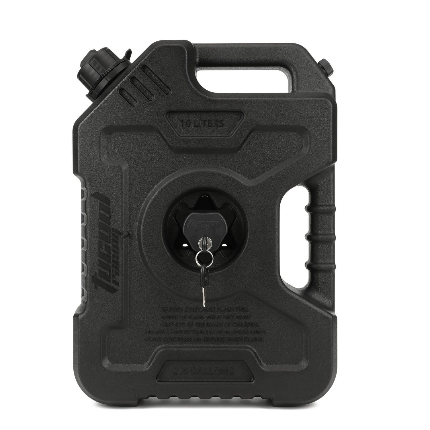 Depósito de combustible de 10 L, bidón de combustible de 2.6 galones para motocicleta, SUV, ATV, coches, barcos, todoterreno, (soporte THLH-10L 304ss negro)