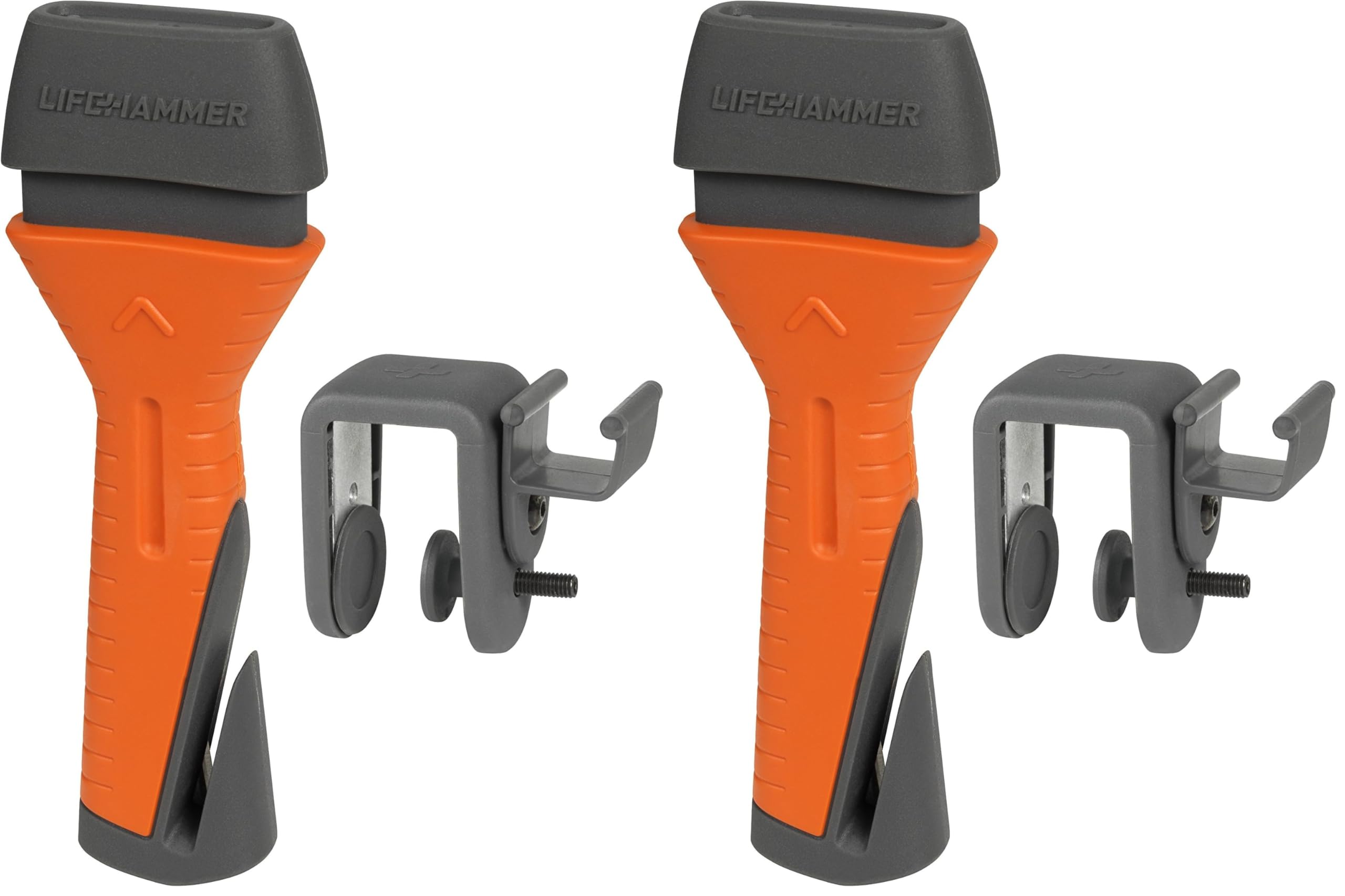LIFEHAMMER EVOLUTION - Automatischer Notfallhammer für Auto - Nothammer mit Gurtschneider und Antirutsch Griff - Integrierter Sicherheitsschneider - Ultraharter Keramikhammerkopf - Zerstört Autoglas
