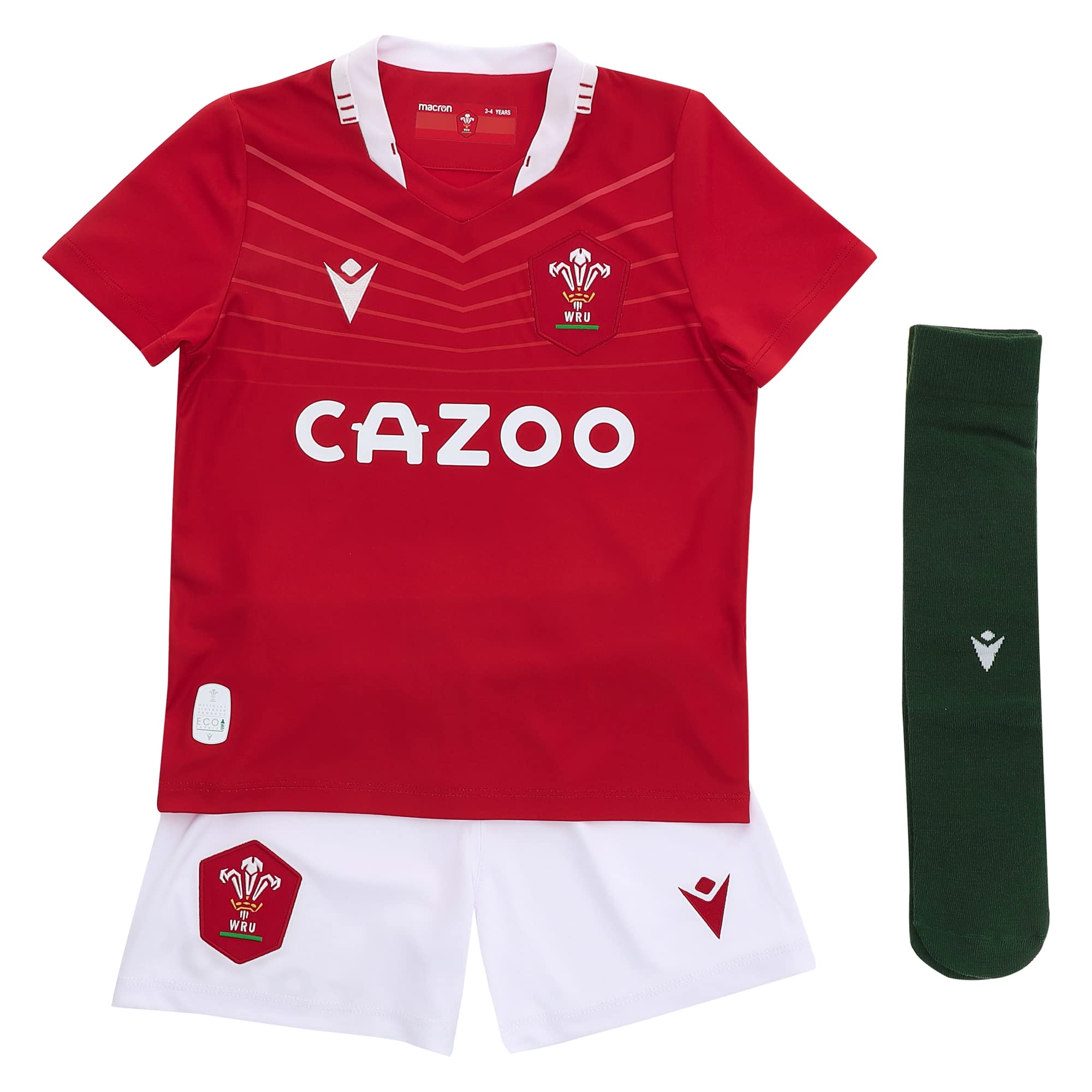 Buy Macron Unisex Kids Welsh Rugby 2021/22 Baby Home Replica Kit welsh
