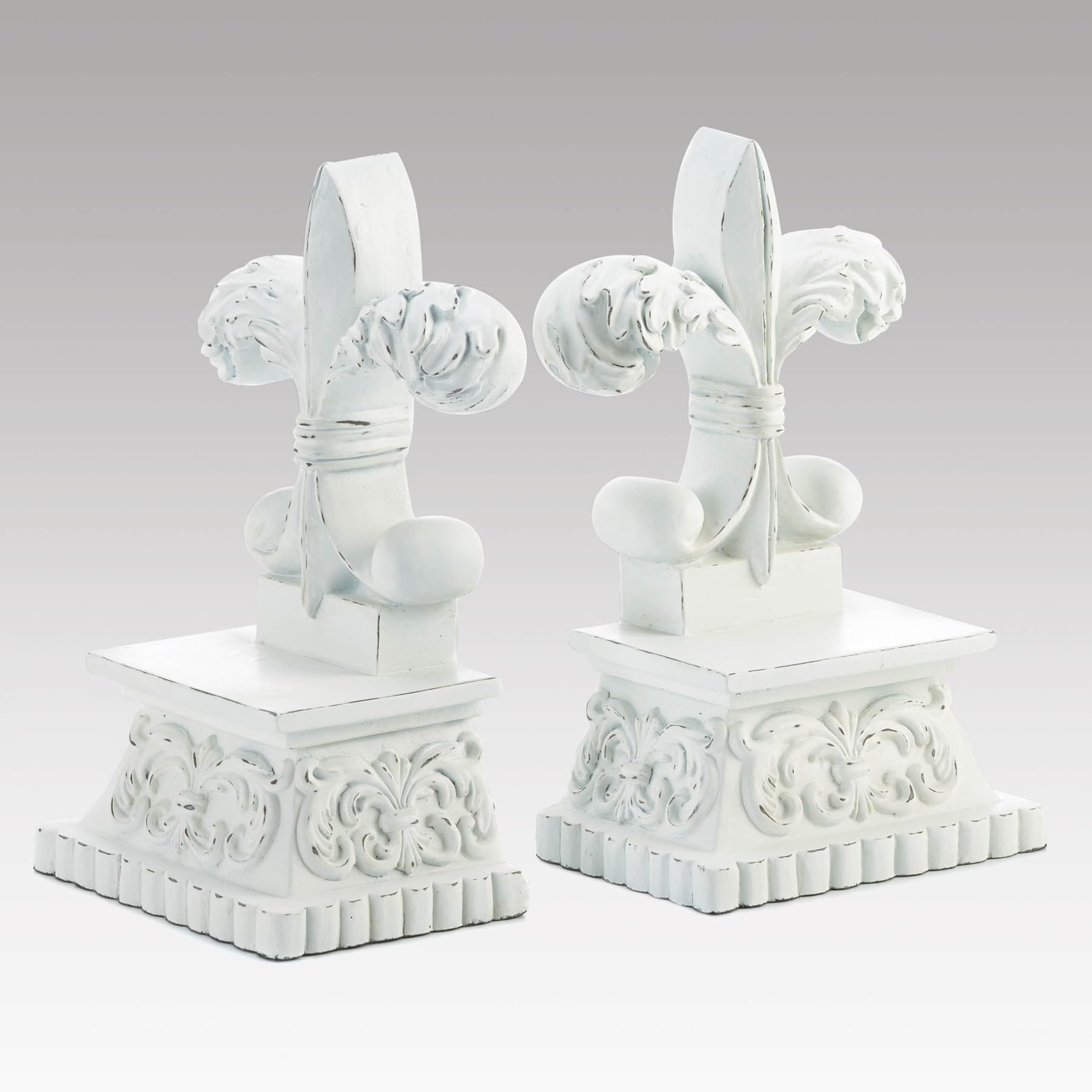 Accent Plus Fleur-DE-LIS Para książek, biała, 8,9 cm x 13,3 cm x 8,25\