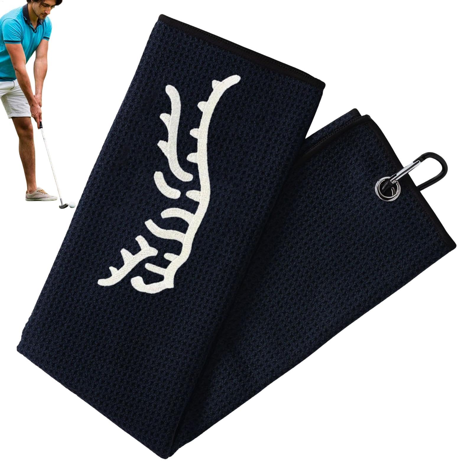 Toalla de microfibra para golf y limpiador de bolas con patrón de tigre de 60x40 cm