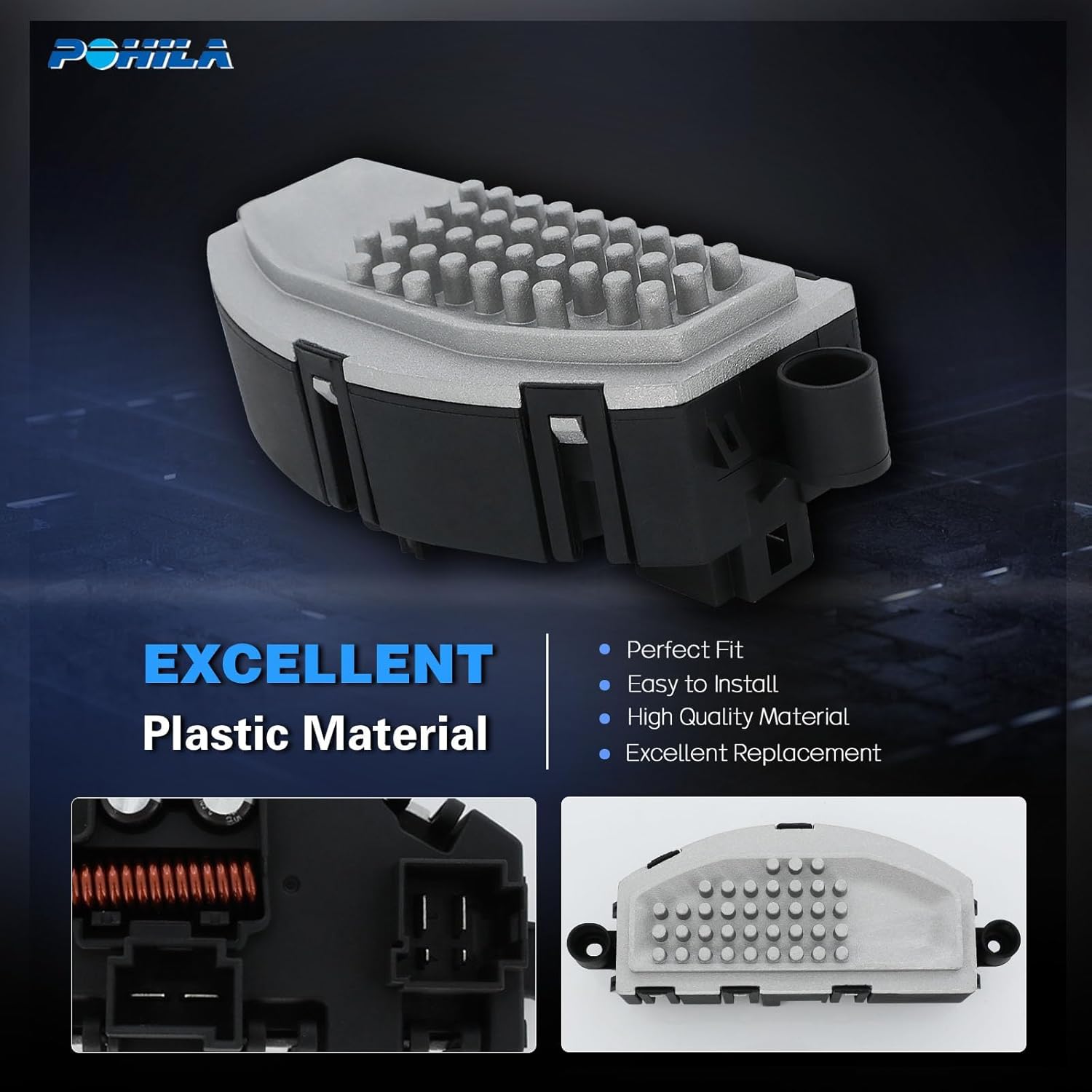 HVAC Blower Motor Fan Resistor Compatible with 2014-2021 Jeep Cherokee,Chrysler 200 2015-2017 Replaces 68223049AA
