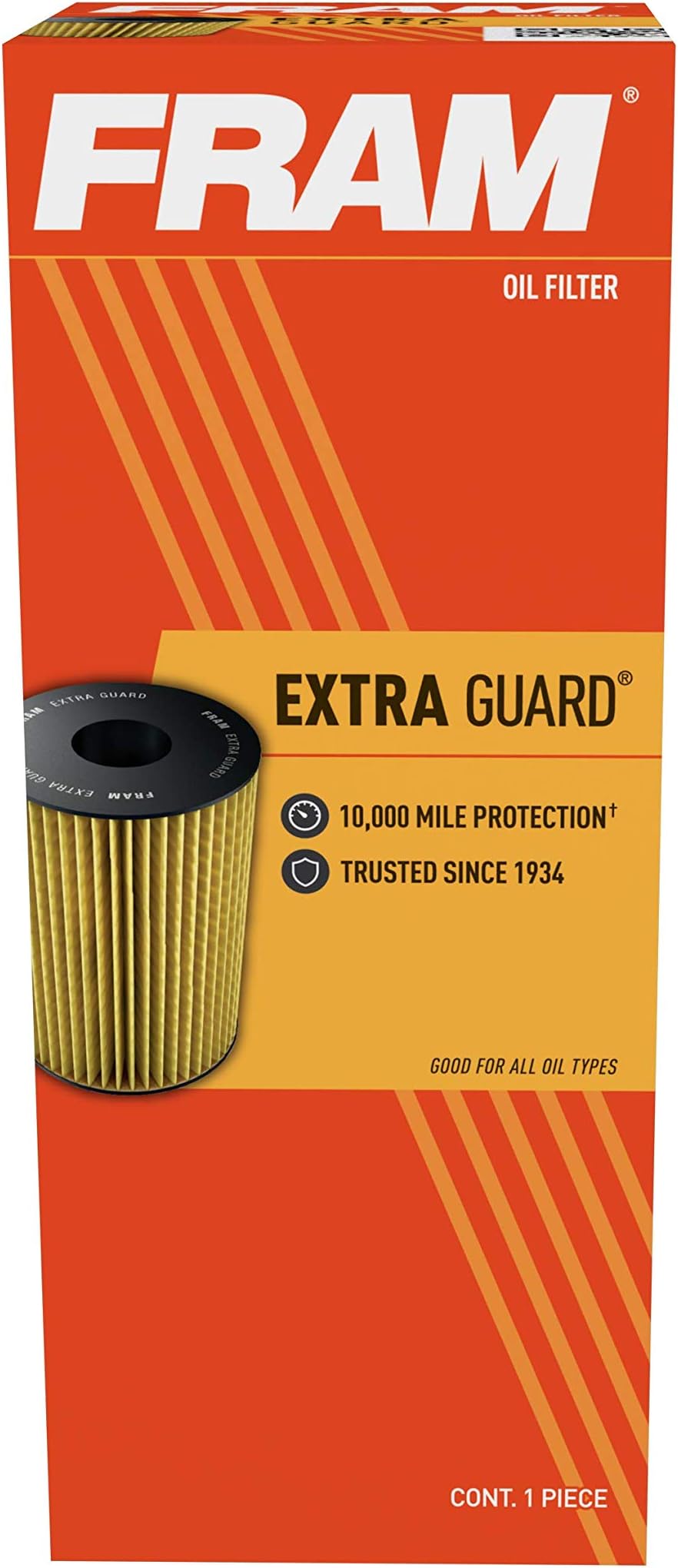 Extra Guard CH8081, 10K Mile Change Interval Cartridge Oil Filter