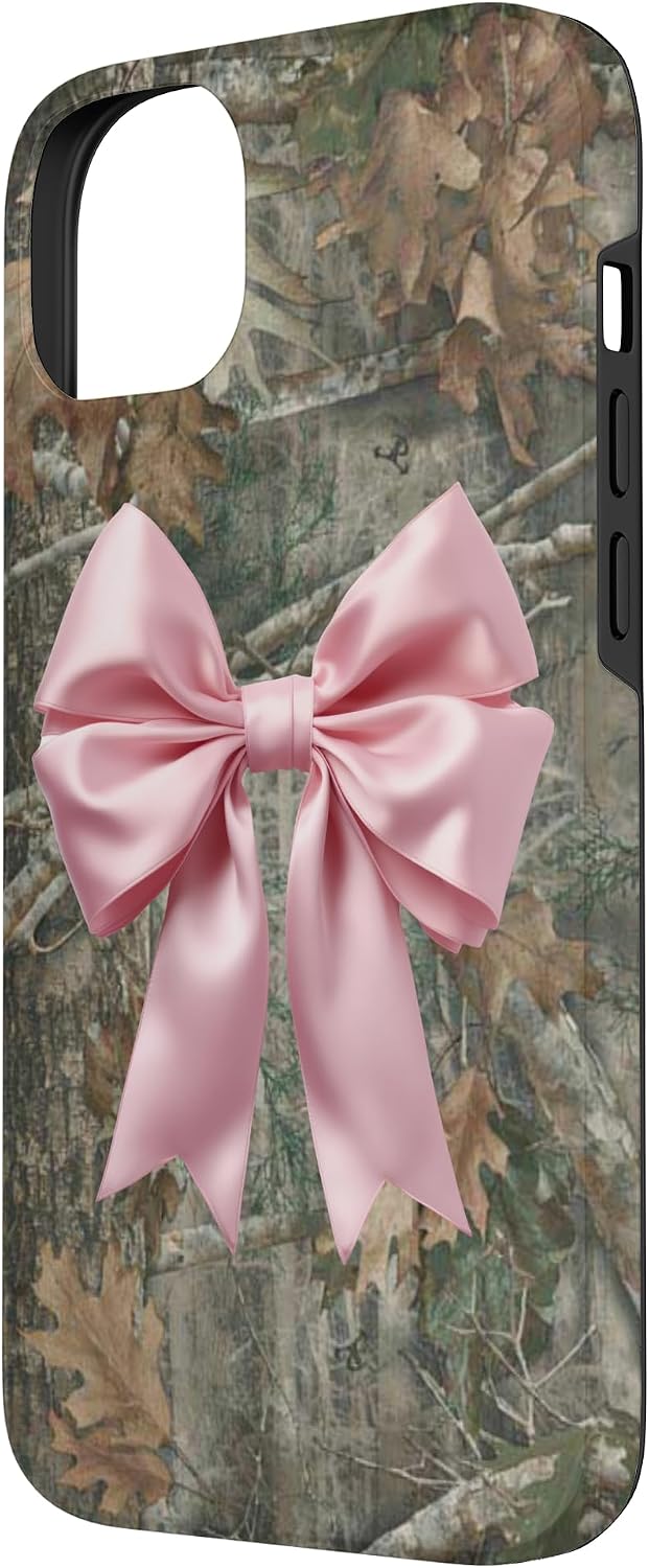 Camo Pink Bow Case for iPhone 14 Plus