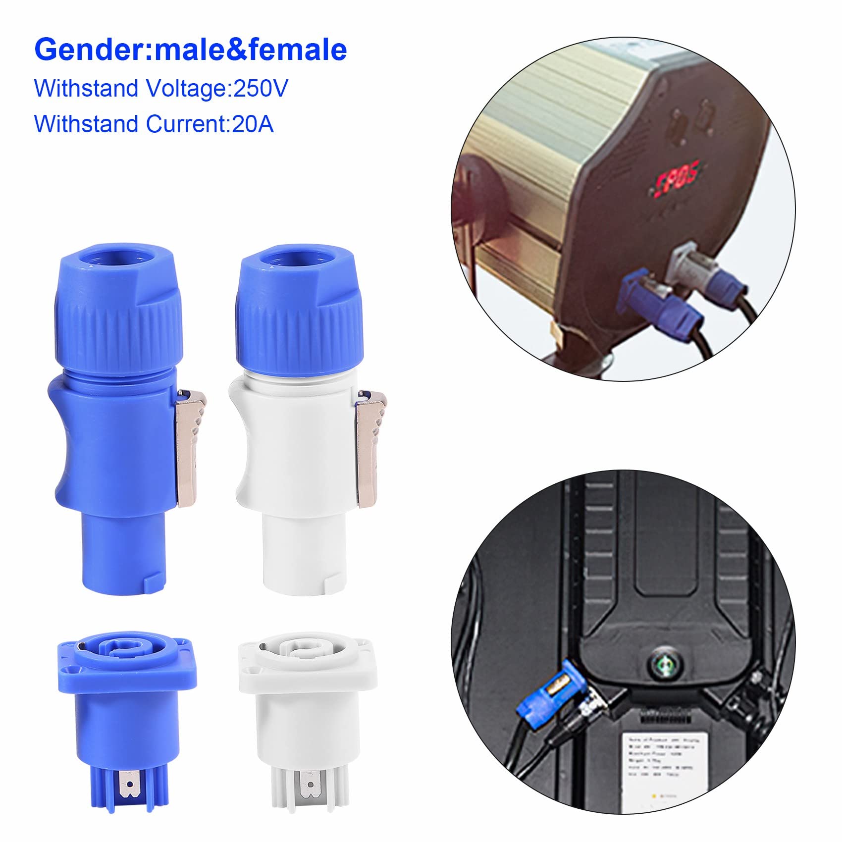 Set Adattatori Audio PowerCon NAC3FCA + NAC3MPA-1 - 10 Pezzi Per Professionisti - Foto 3