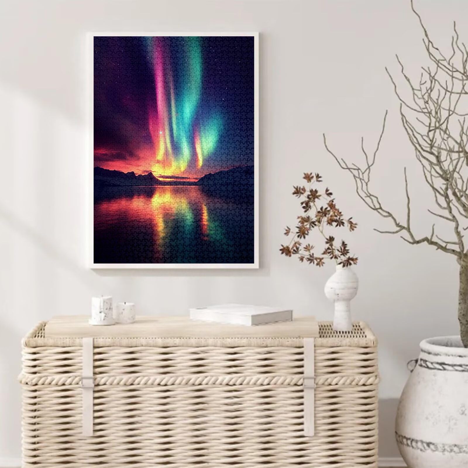 Aurora Puzzle 3000 sztuk dużych rozmiarów dla dorosłych, wzór krajobrazu Puzzle z kompaktowym pudełkiem i plakatem, w zestawie do dekoracji ścian domu, prezent dla kobiet mężczyzn, drewno układanki