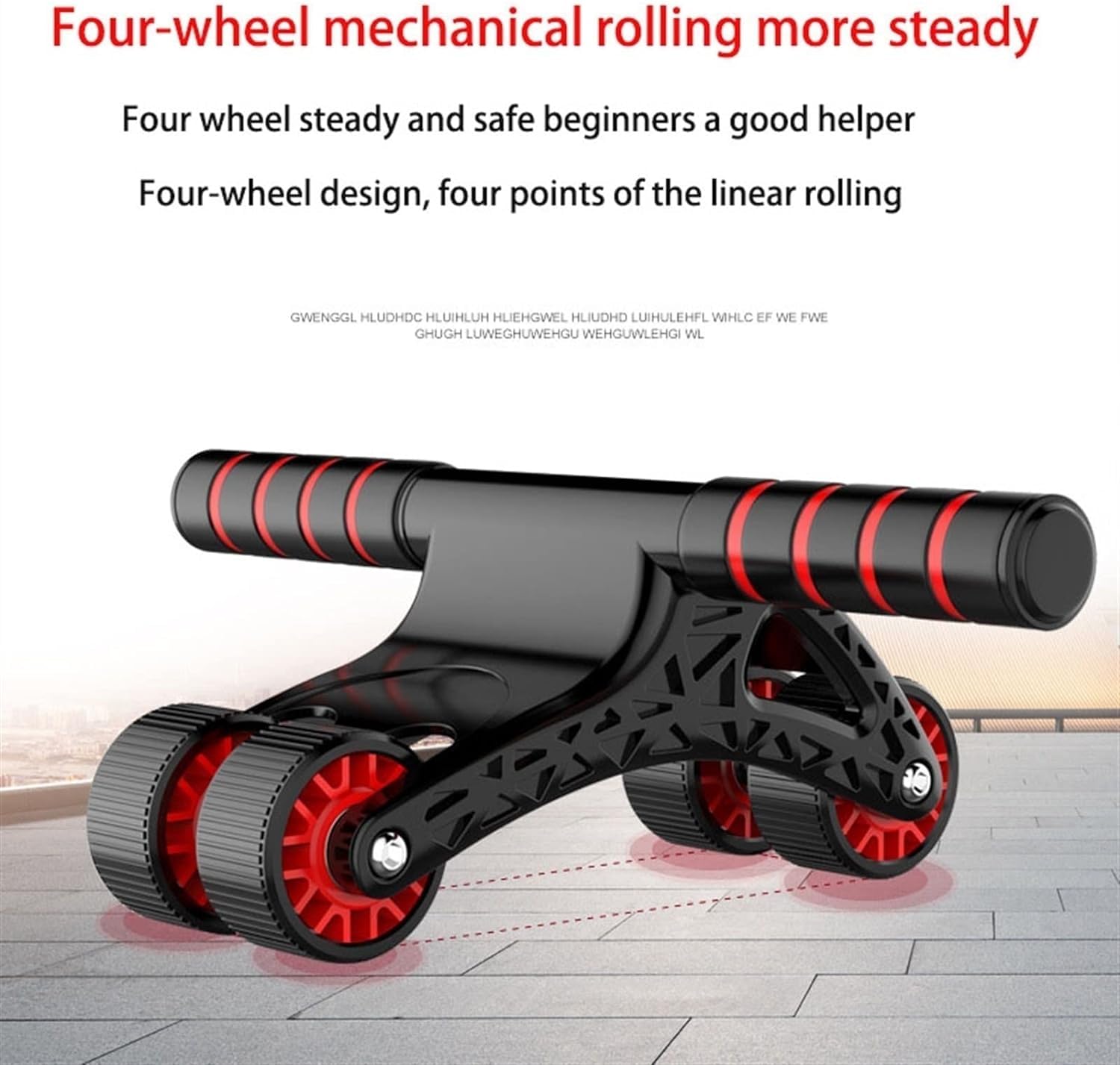 Koła do ćwiczeń Vierwielige Ab Wheel Oefeningsroller Buiktrainer voor Press Wheel Abs Roller Sportapparaten Taille Trainer Thuis Nowy