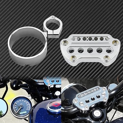 Miniatura 3 de Soporte indicador de montaje lateral para velocímetro de motocicleta, abrazadera de manillar de 1.535 in para Harley Dyna 1993-2005 Sportster XL883