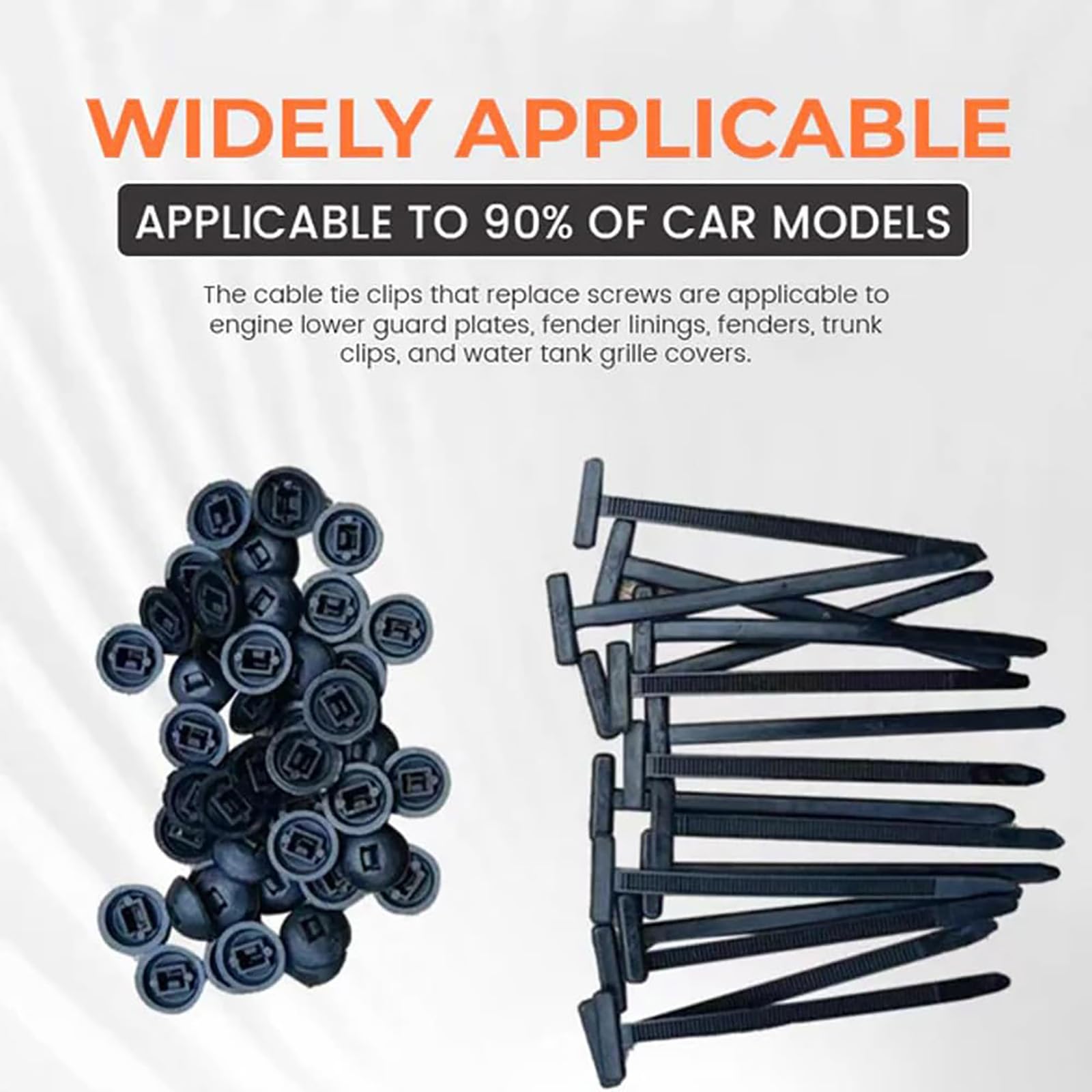 Fascette stringicavo in nylon resistente, autobloccanti multiuso per riparazioni automobilistiche e quotidiane, confezione da 20 soluzioni di fissaggio durevoli