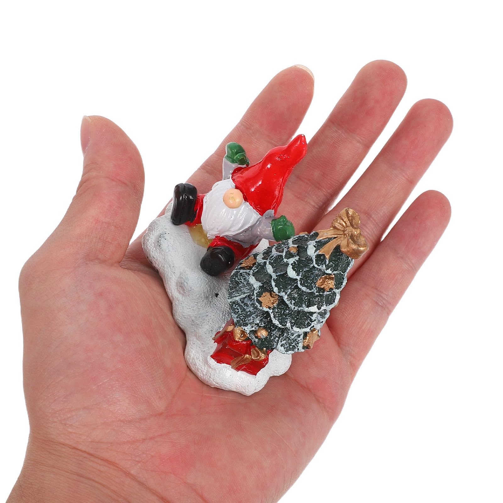 FRCOLOR 10 Pièces Père Noël en Résine Figurine de Noël pour Table, Sapin