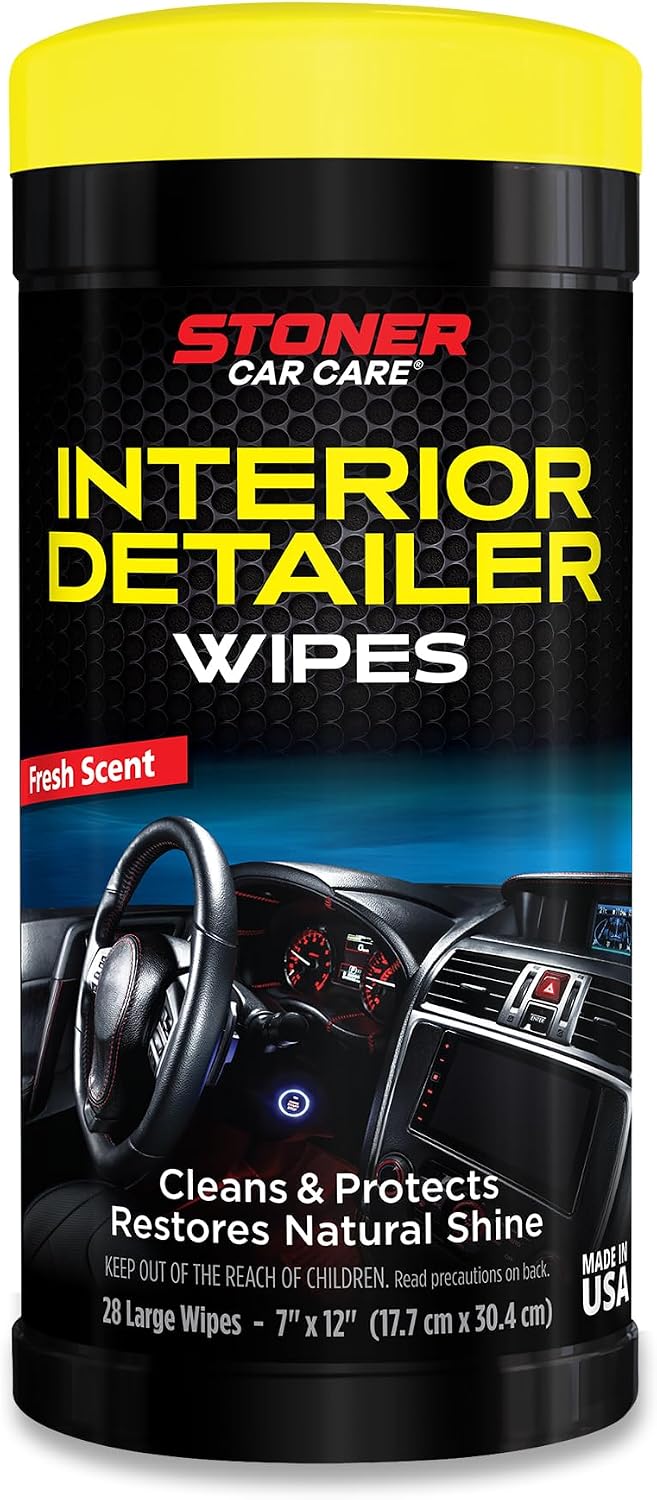 Stoner Car Care Interior Detailing Wipes, 28 Count, 90024