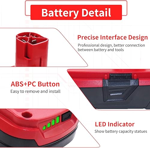 Miniatura 6 de Forrat 2 Pack 19.2 Volt 3.0Ah Lithium Replacement Craftsman 19.2 Volt Battery Compatible with Craftsman 19.2V Battery 130279005 1323903 11375