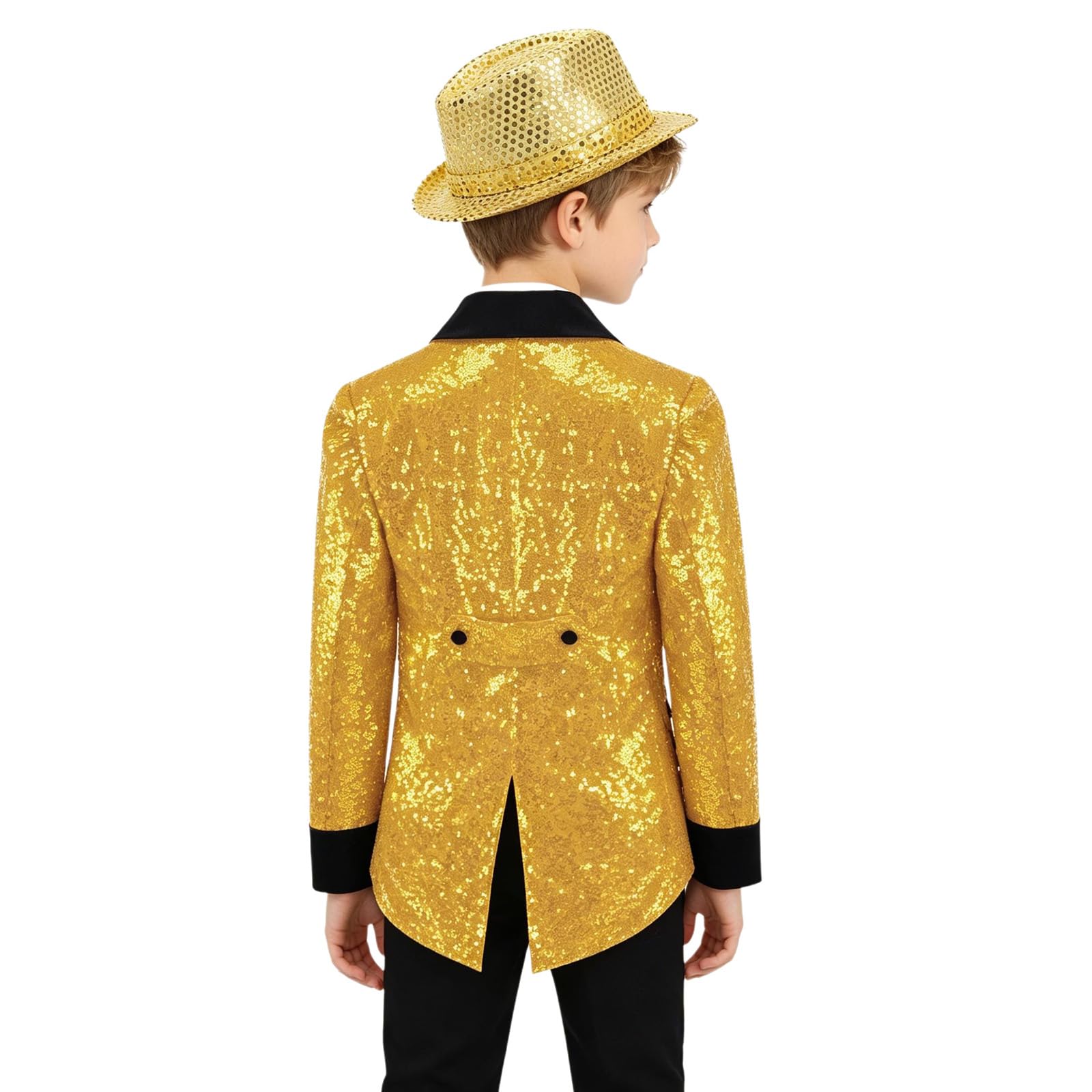 Abito Formale Bambini Bambini Giacca Formale Festa Laurea Giacca Giovanotti Abito Mago Nero Costume Mago Ragazzi Piccoli Battesimo