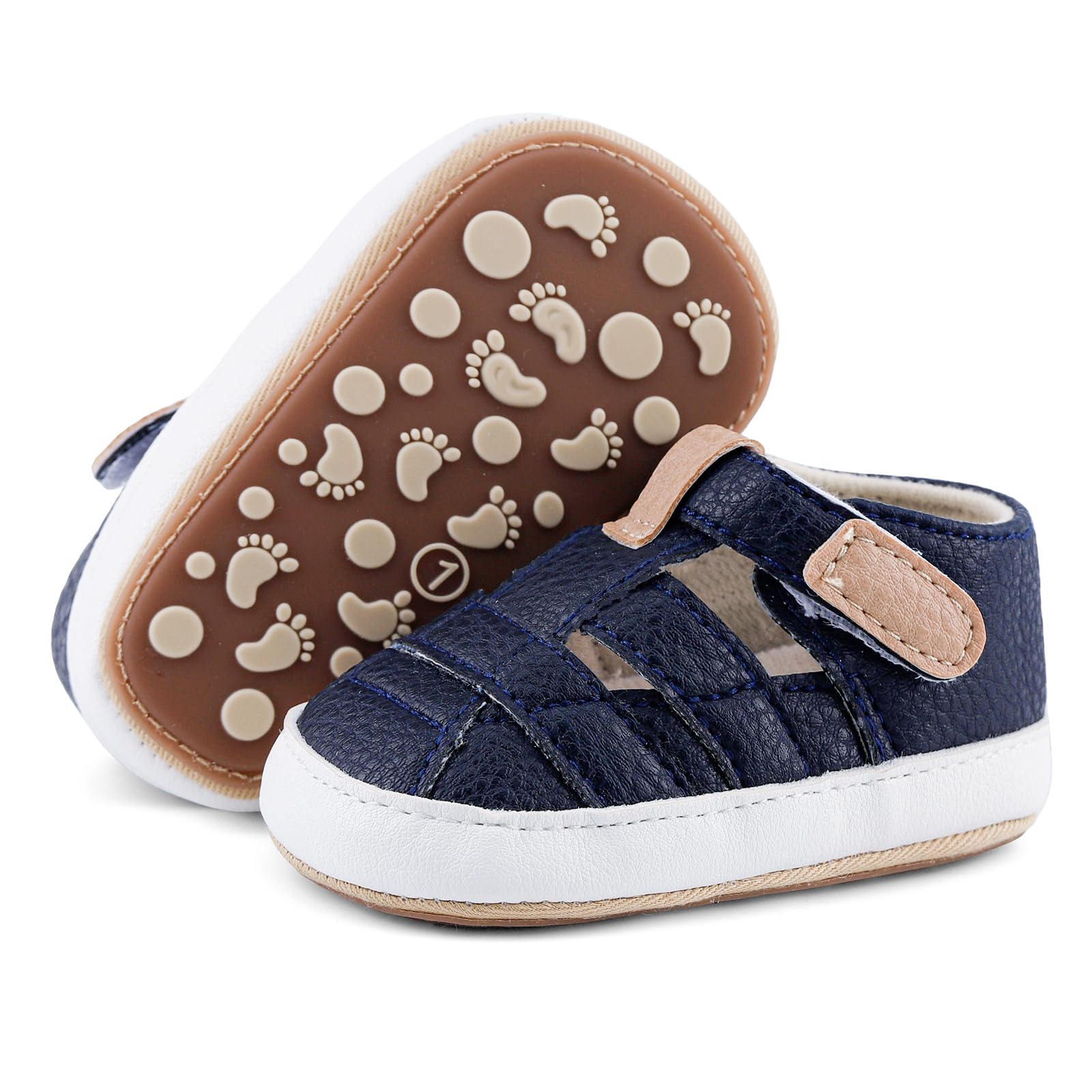 MASOCIO Baby Sandalen Junge Sommer Schuhe Babyschuhe Gummi Anti-Rutsch