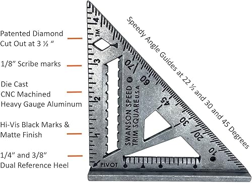 Vista 29 de Swanson Tool Co S0101 - Escuadra de 7 pulgadas