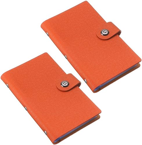 Magik Paquete de 2 organizadores de cuero con 240  300 ranuras para tarjetas de crédito, para negocios, identificación, crédito, cierre magnético