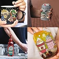 Vista 4 de Envoltura de taza UV DTF, calcomanías de transferencia para tazas de vidrio, calcomanías de envoltura UV, impermeables, frotar en transferencias