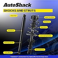 Vista 2 de AutoShack - Muelle helicoidal y puntal delantero completo + amortiguador de repuesto para Mazda 3 2004-2009 4-PC Kit