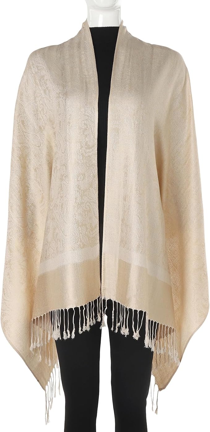 Pashmina para mujer suave y reversible 72x28 pulgadas miniatura 3