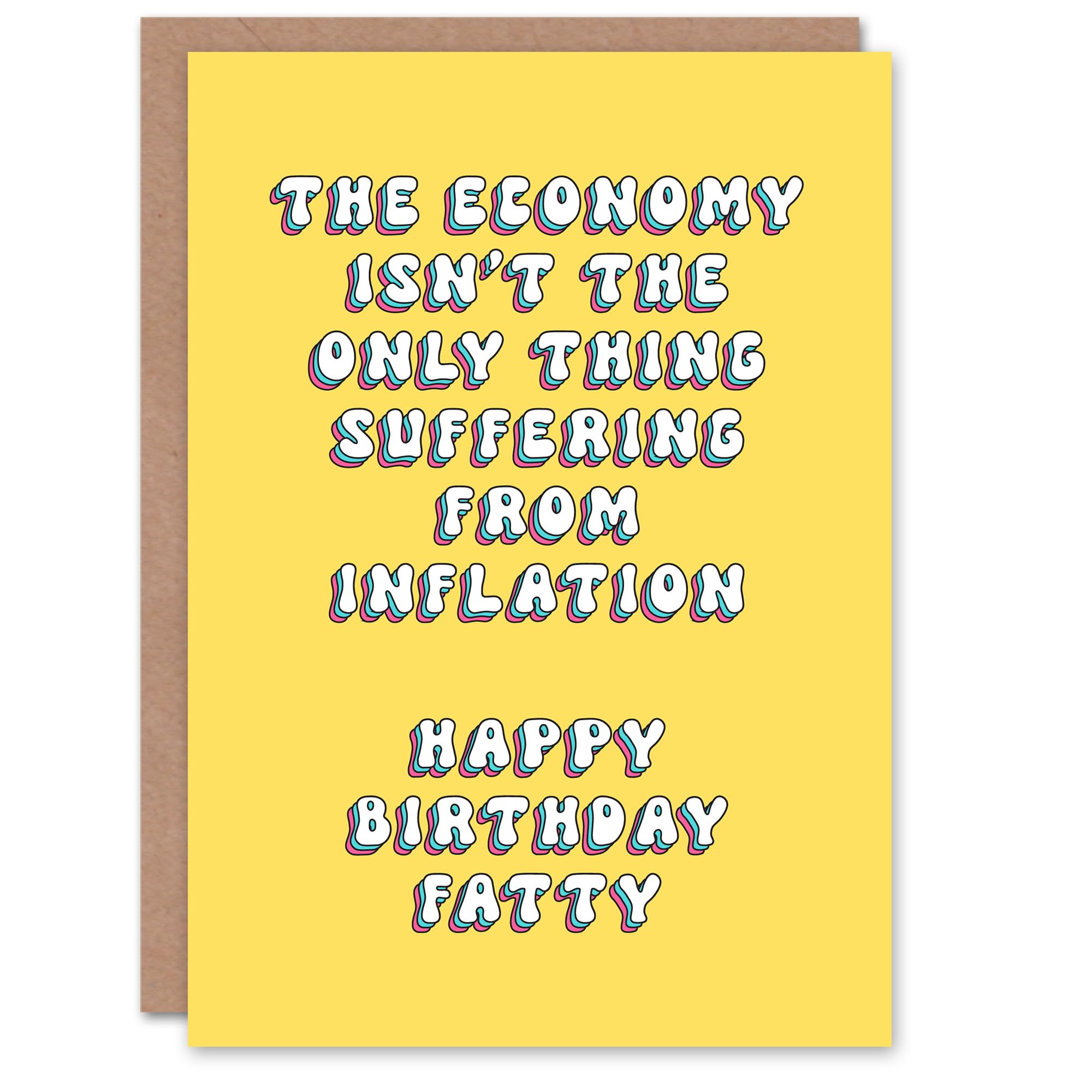 Artery8 Greeting Card Inflation Suffering Fatty Mean Joke For Her Woman Birthday Card
