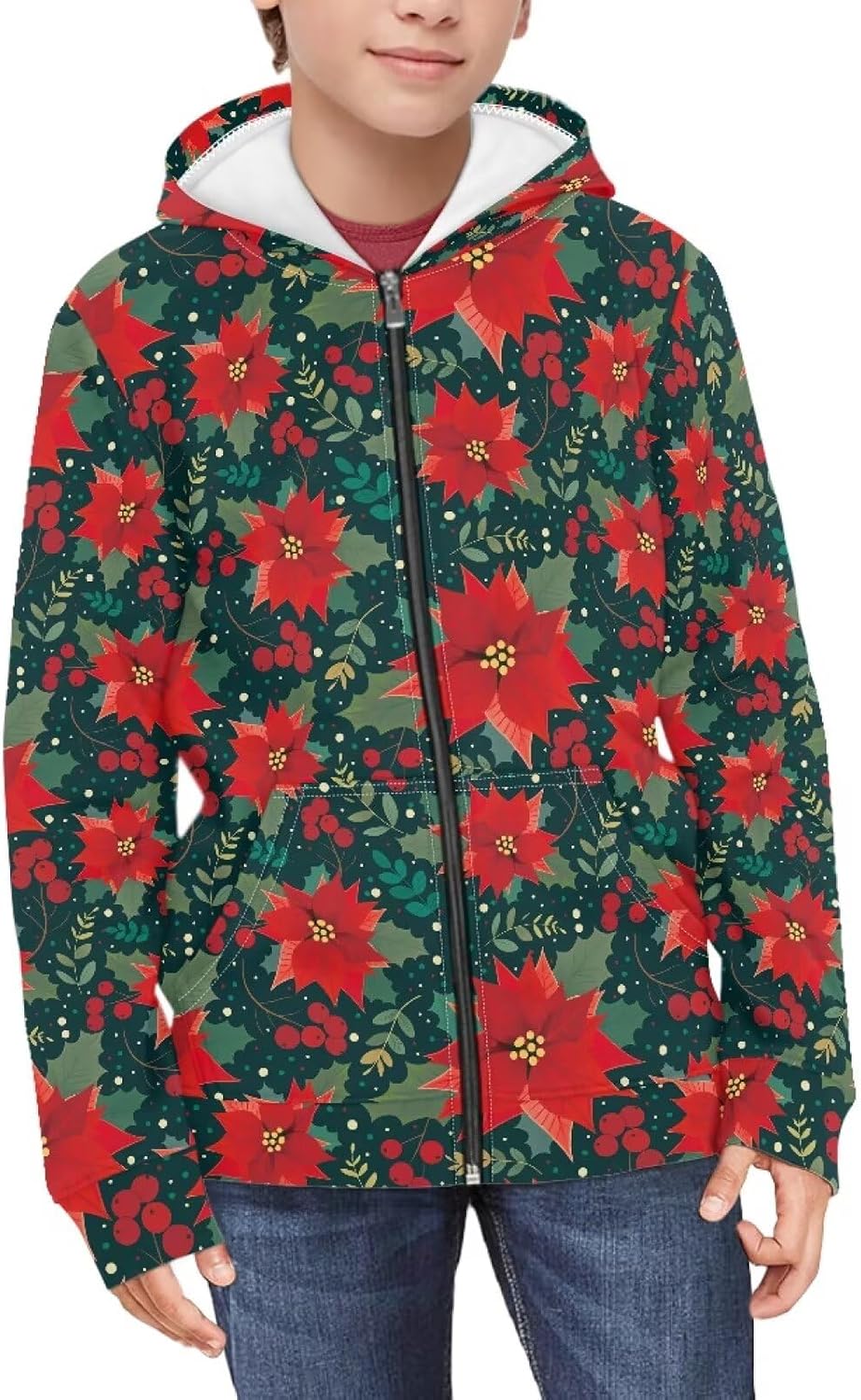 Hoodies for Girls' Boy Long Sleeve Zipper Sweatshirts Kids Fashion Oversized Fall Winte Jacket