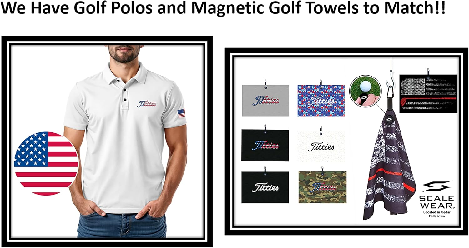 Funny Titties Parody Men’s Golf Glove - 100% Cabretta Leather All Weather Grip LH or RH Golf Glove S thur XXL Sizes Gag Gift Hillarious Hat Shocker - Image 4