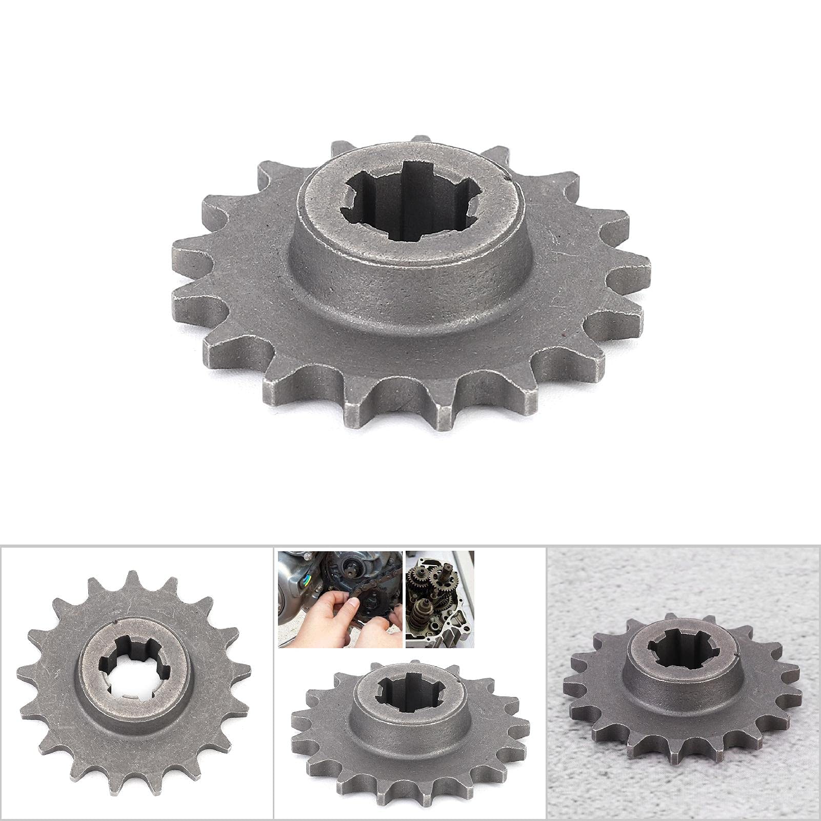 Piñón de Caja de Cambios, Repuesto de Metal de Calidad para Mini Motocicleta ATV Quad Dirt Pocket de 47, 2 Tiempos, con Fácil Instalación, Resistente a la Corrosión (17 Dientes)