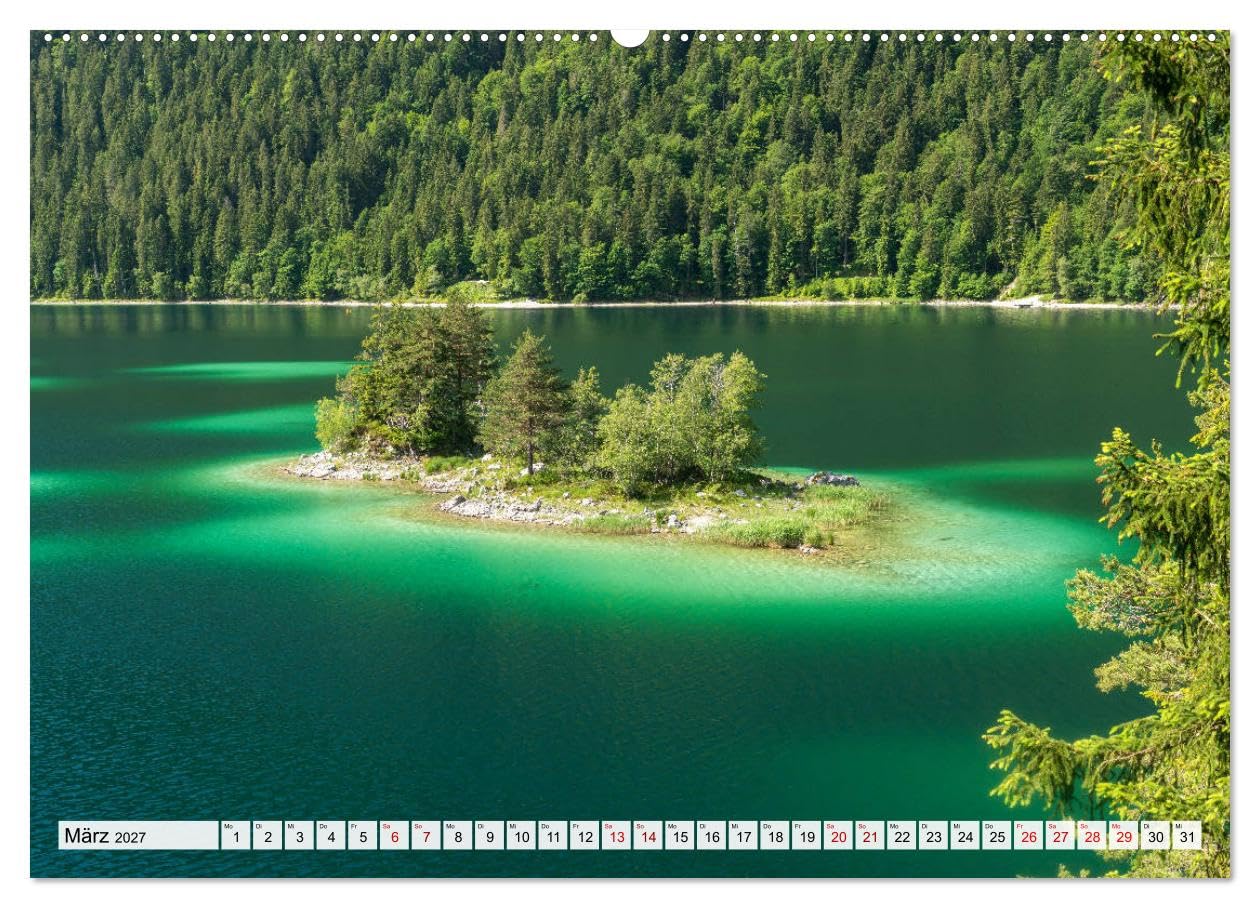 CALVENDO - Ein Sommer rund um Garmisch-Partenkirchen (Wandkalender 2027 DIN A2 quer), Monatskalender: Eine der schönsten Gegenden Deutschlands in einem Kalender vom Reisefotografen Peter Schickert.